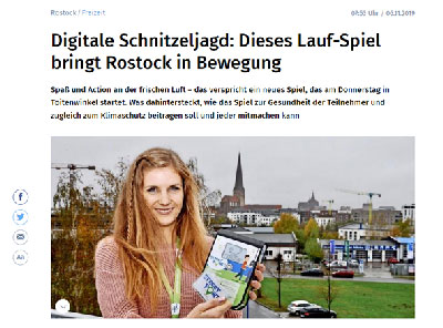 Bericht in der Ostsee Zeitung zu dem Laufspiel Street-Points